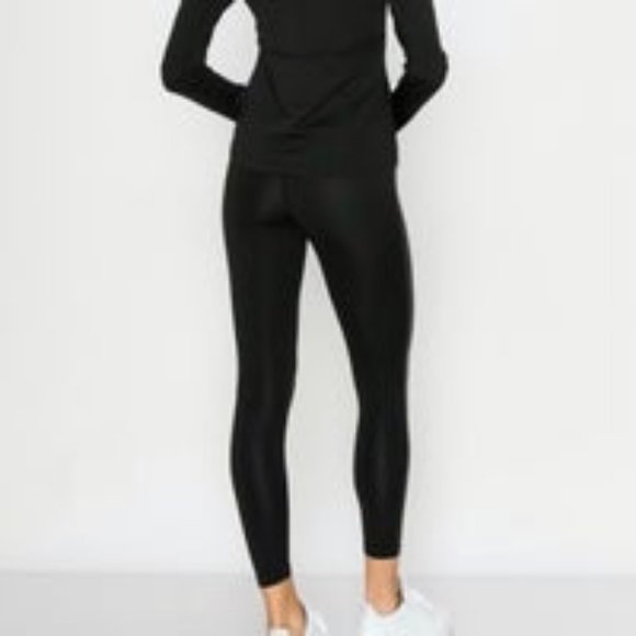 Faux Leather Black Leggings L - Picture 2 of 7